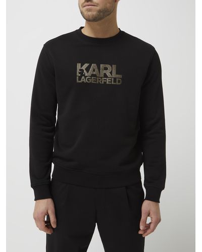 Karl Lagerfeld Sweatshirt Met Logoprint - Zwart