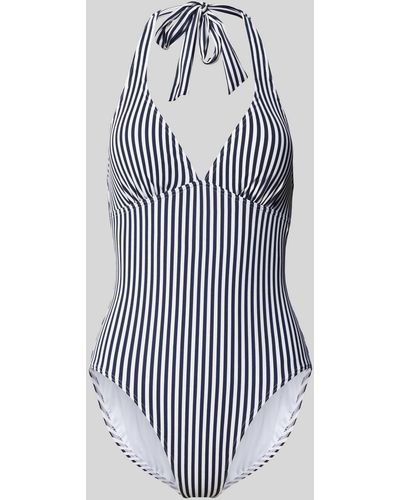 Esprit Badeanzug mit Neckholder Modell 'SILVANCE BEACH' - Blau