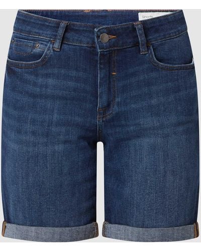 Esprit Korte Jeans Met Stretch - Blauw
