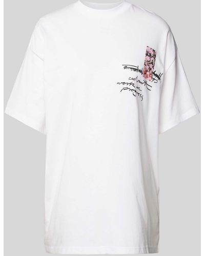 Carhartt T-Shirt mit Motiv- und Label-Print - Weiß