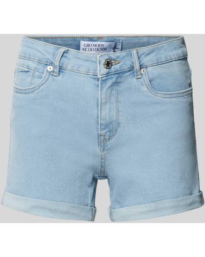 Vero Moda Jeansshorts mit Eingrifftaschen Modell 'LUNA' - Blau