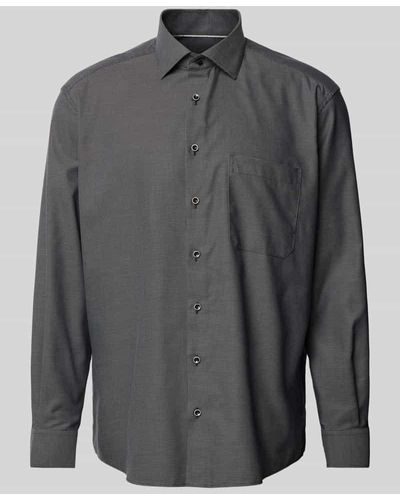 Eterna Comfort Fit Business-Hemd mit Kentkragen - Grau