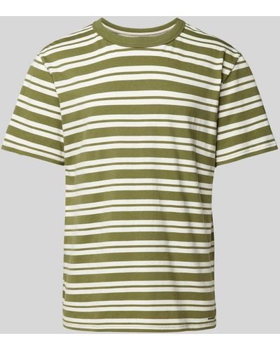 Anerkjendt T-shirt Met Streepmotief - Groen