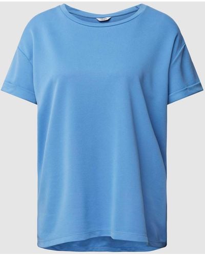 Mbym T-Shirt mit Rundhalsausschnitt Modell 'Amana' - Blau
