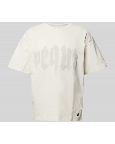 Pequs T-Shirt mit überschnittenen Schultern Modell 'Mythic' - Weiß
