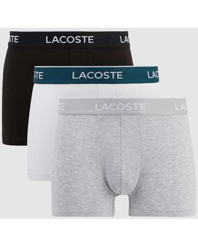 Lacoste Trunks mit Label-Details im 3er-Pack - Grau