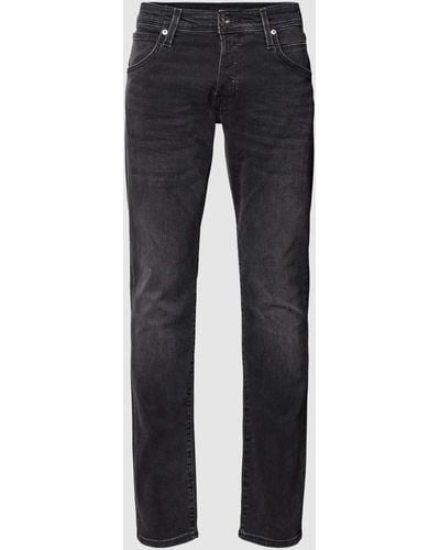 Jack & Jones Slim Fit Jeans im 5-Pocket-Design Modell 'GLENN' - Blau