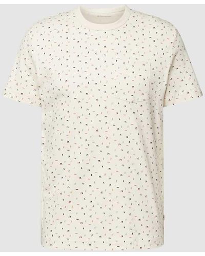 Tom Tailor T-Shirt mit Allover-Muster Modell 'Allover printed' - Natur