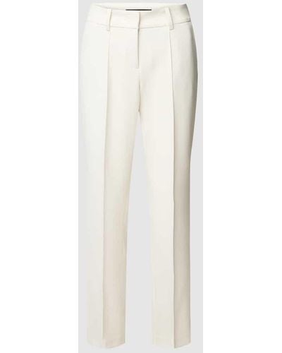 Cambio Stoffhose mit Bügelfalten Modell 'FARAH' - Weiß