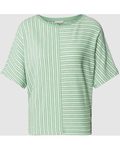 Tom Tailor T-shirt Met Streepmotief - Groen