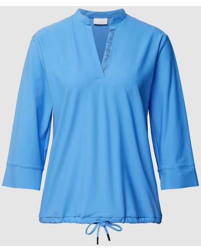 Sportalm Blusenshirt mit V-Ausschnitt - Blau