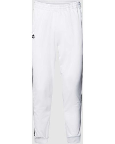 Kappa Sweatpants mit Label-Stitching - Weiß