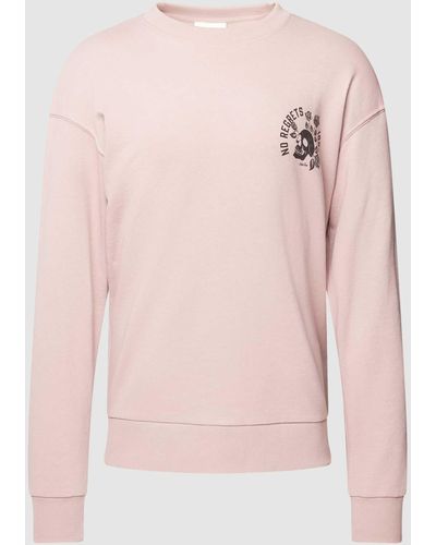 Jack & Jones Sweatshirt mit Motiv-Print Modell 'INK' - Pink