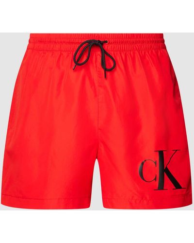 Calvin Klein Badehose und Strandtuch im Set - Rot