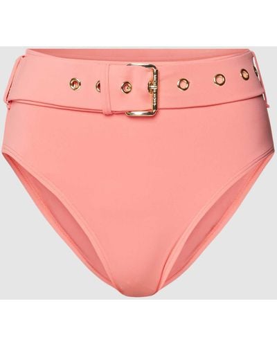 MICHAEL Michael Kors Bikini-Hose mit Label-Detail Modell 'Solids High Waist' - Pink