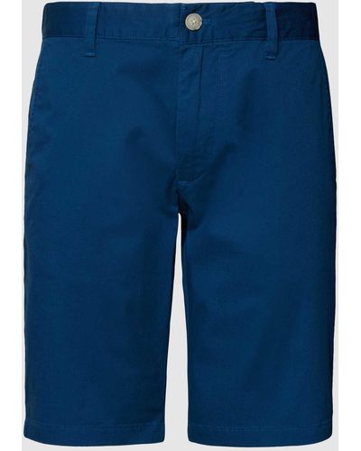 s.Oliver RED LABEL Chino-Shorts mit Knopfriegel - Blau