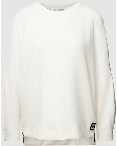 Marc Cain Sweatshirt mit Label-Patch - Weiß