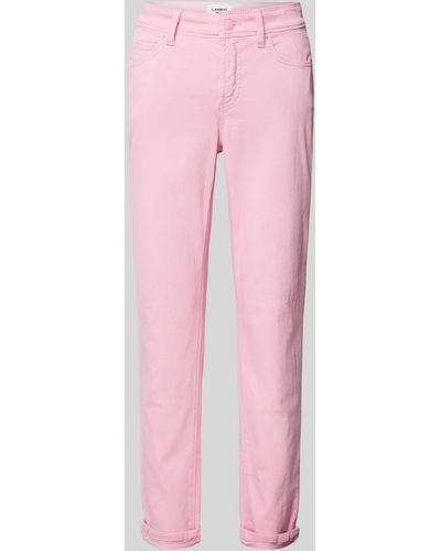 Cambio Regular Fit Jeans mit verkürzten Schnitt - Pink