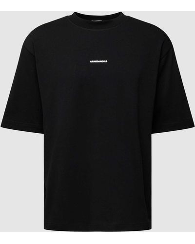 ARMEDANGELS Oversized T-Shirt mit Label-Print Modell 'AALOX' - Schwarz