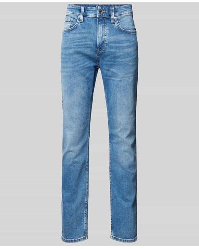 s.Oliver BLACK LABEL Slim Fit Jeans im 5-Pocket-Design Modell 'Nelio' - Blau