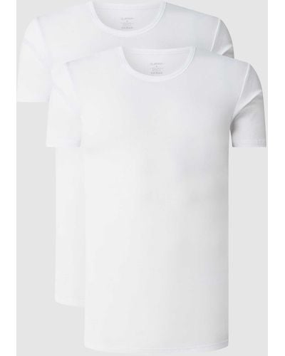 Jockey T-Shirt aus Baumwolle im 2er-Pack - Weiß