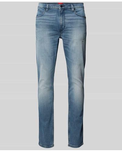 HUGO Extra Slim Fit Jeans im 5-Pocket-Design Modell ' 734' - Blau