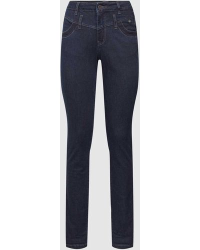 Buena Vista Regular Fit Jeans Met Labeldetails - Blauw