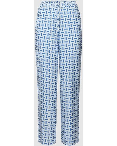 Better Rich Stoffhose mit Allover-Muster - Blau