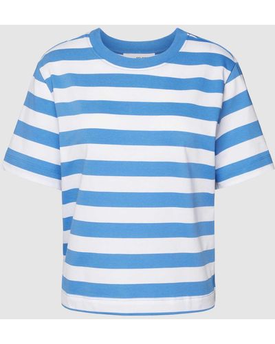 SELECTED T-shirt Met Streepmotief - Blauw