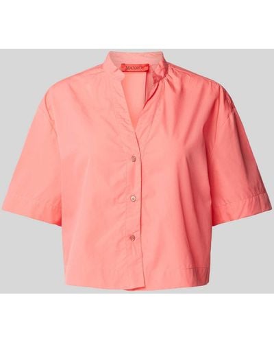 MAX&Co. Bluse mit Stehkragen Modell 'MADRE' - Pink