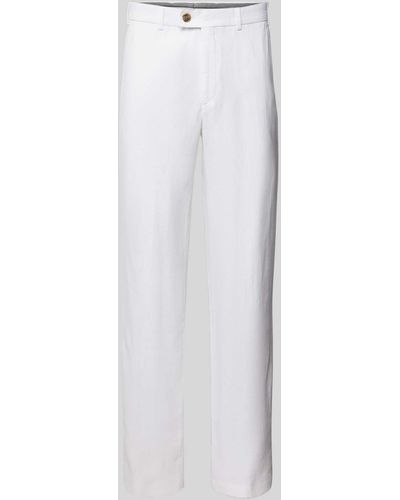 Hiltl Anzughose aus Leinen Modell 'PARMA' - Weiß