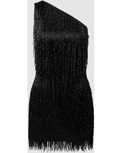 LACE & BEADS Mini-jurk Met One Shoulder-band - Zwart