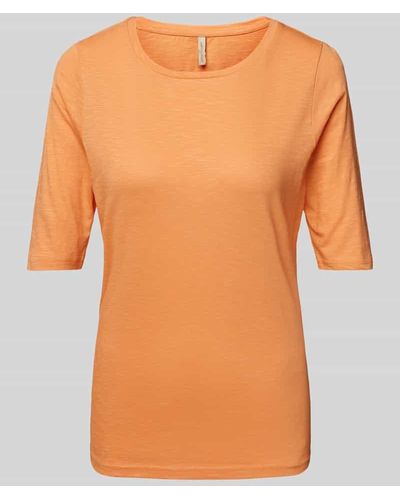 Soya Concept T-Shirt mit Rundhalsausschnitt Modell 'Babette' - Orange