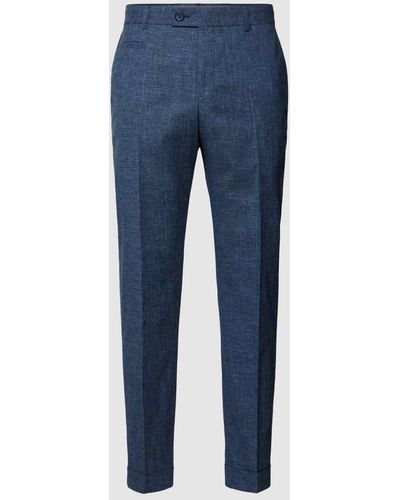 Strellson Regular Fit Anzughose mit Bügelfalten Modell 'Luc' - Blau