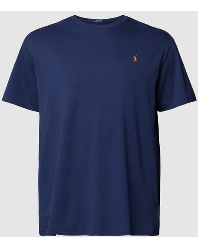 Ralph Lauren PLUS SIZE T-Shirt mit Label-Detail - Blau