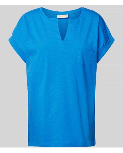 Freequent T-Shirt mit Brusttasche Modell 'Viva' - Blau