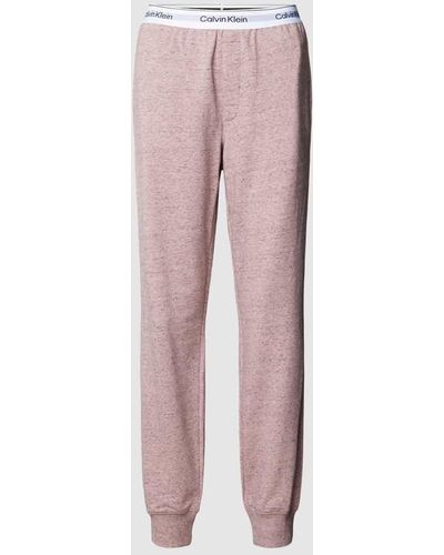 Calvin Klein Sweatpants mit elastischem Label-Bund Modell 'JOGGER' - Pink