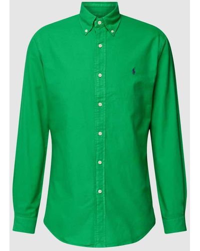 Polo Ralph Lauren Custom Fit Freizeithemd mit Button-Down-Kragen - Grün