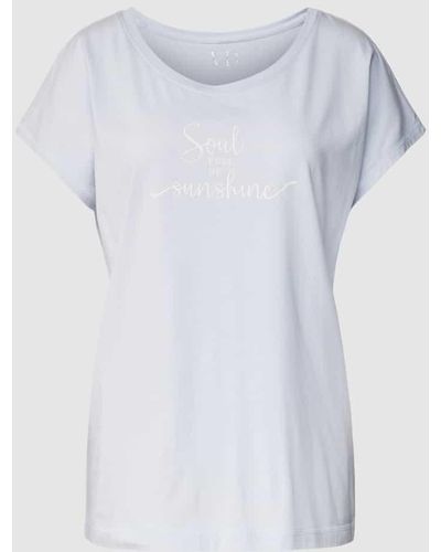 Lascana T-Shirt mit Statement-Print Modell 'Cozy Dreams' - Weiß