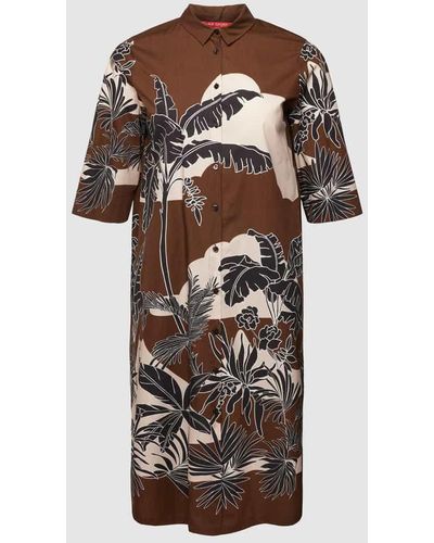 Marina Rinaldi PLUS SIZE Hemdblusenkleid mit Allover-Print Modell 'DECUMANO' - Mehrfarbig