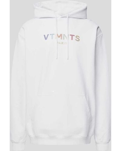 VTMNTS Oversized Hoodie mit Label-Detail - Weiß