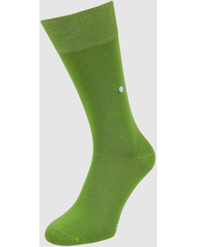 Burlington Socken mit Label-Print Modell 'Lord' - Grün