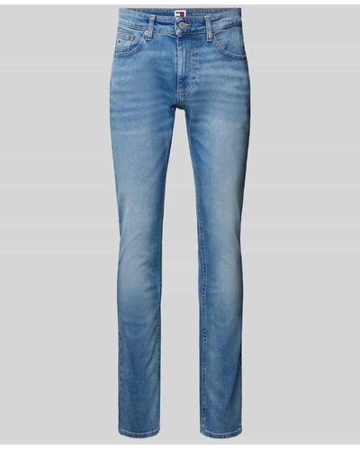 Tommy Hilfiger Slim Fit Jeans im 5-Pocket-Design Modell 'SCANTON' - Blau