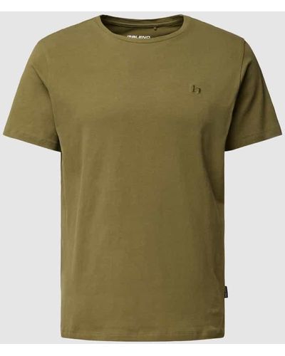 Blend T-Shirt mit Label-Stitching Modell 'Dinton' - Grün
