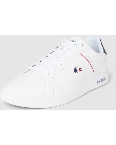 Lacoste Sneaker mit Logo-Stitching Modell 'EUROPA PRO' - Weiß
