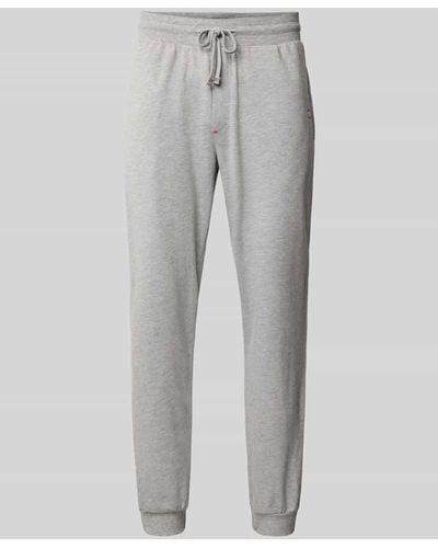 Hom Sweatpants in unifarbenem Design - Grau