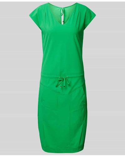 RAFFAELLO ROSSI Knielanges Kleid mit Schnürrung Modell 'GIRA' - Grün