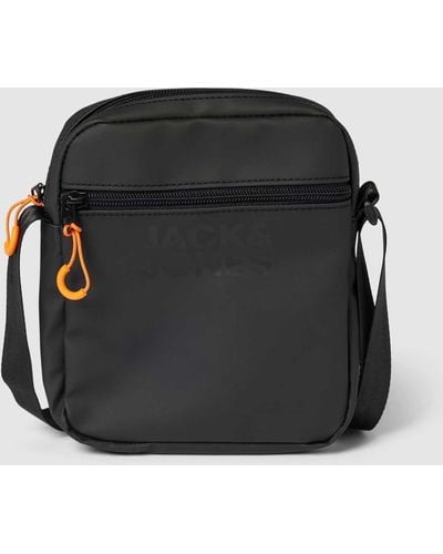Jack & Jones Umhängetasche mit Reißverschlusstaschen - Schwarz