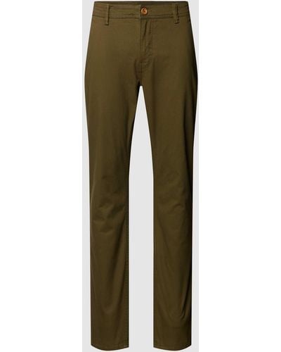Blend Slim Fit Hose mit Knopfverschluss Modell "BHNATAN" - Grün