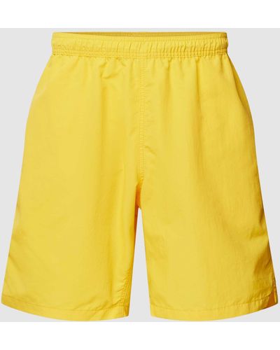 Review Shorts mit elastischem Bund - Gelb